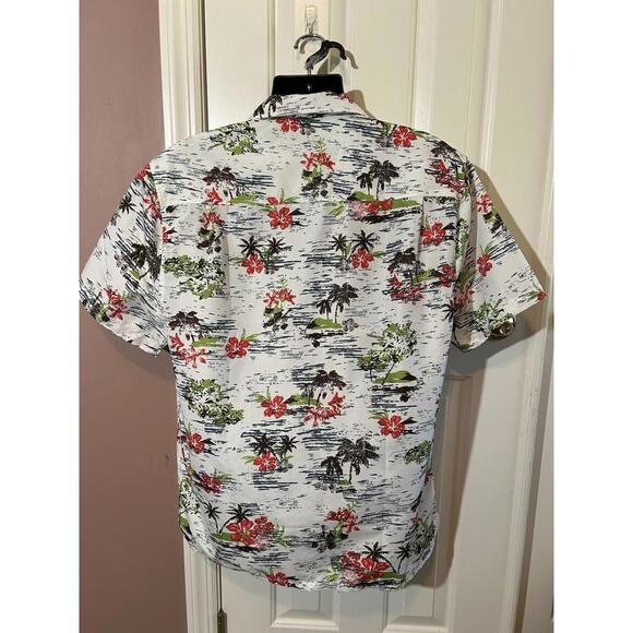 Uzzi Amphibious Gear Hawaiian Shirt Mens Large Flowers Palm Trees - Picture 2 of 6